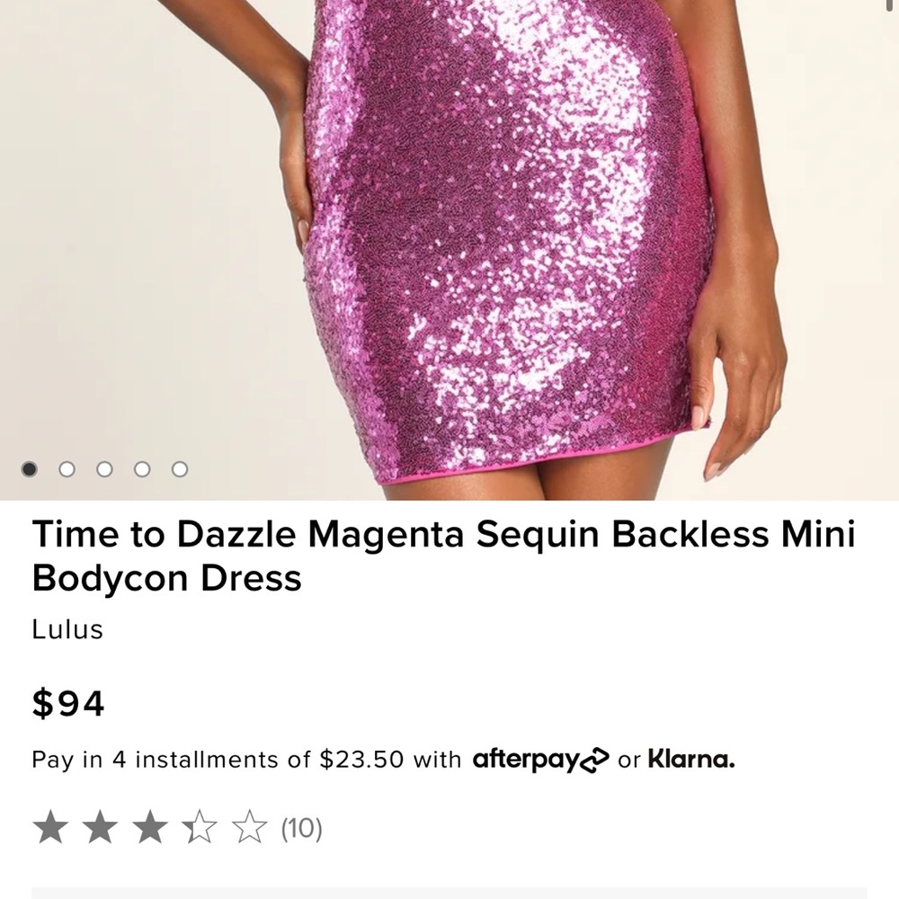 Time to Dazzle Magenta Sequin Backless
Mini Bodycon Dress - Picture 4 of 4